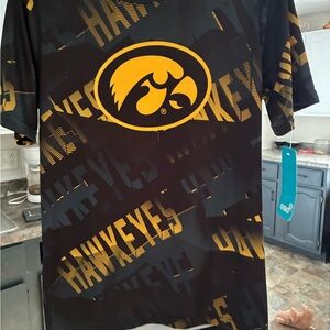 Hawkeyes Kids Short Sleeve Tee - Black and Gold